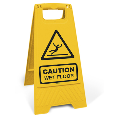 Wet floor sign stand