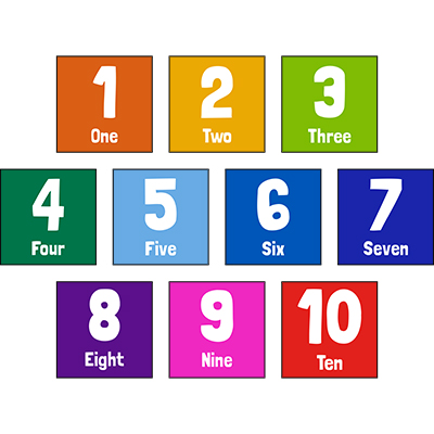 Square Fun Number Sign Set 1-10